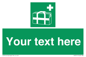 Custom sign safe condition Medical grab bag